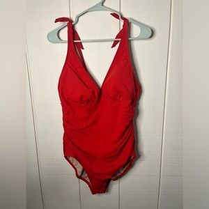 Red One Piece Swimsuit